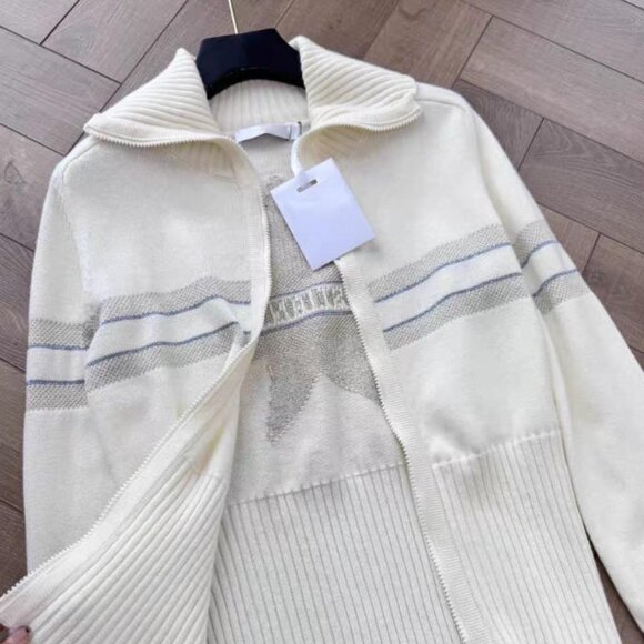 Dior Beige Cashmere-Blend Mock Neck Knitwear - Picture 3 of 4